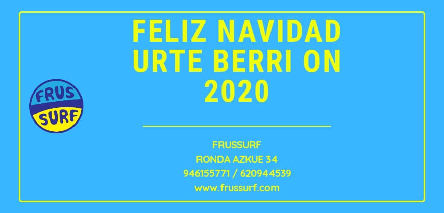 FrusSurf te desea Feliz Navidad eta Urte berri on 2020