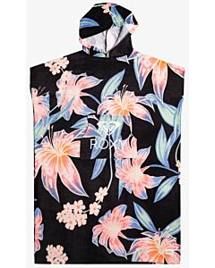 Poncho Roxy Stay Magical anthracite-flowers - FrusSurf EXPERTOS en Surf