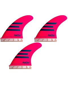 Quillas surf Feather Fins Ultralight Click Tab HC Pink M (3)  - FrusSurf EXPERTOS en Surf