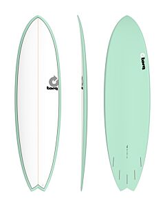 Tabla de surf Torq Fish 7'2'' pinline white sea green