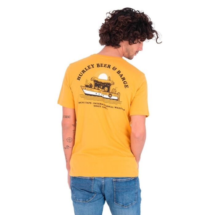 Camiseta Hurley Everyday Washed Beer and Barger mostaza - FrusSurf: Olas, playas y Surf