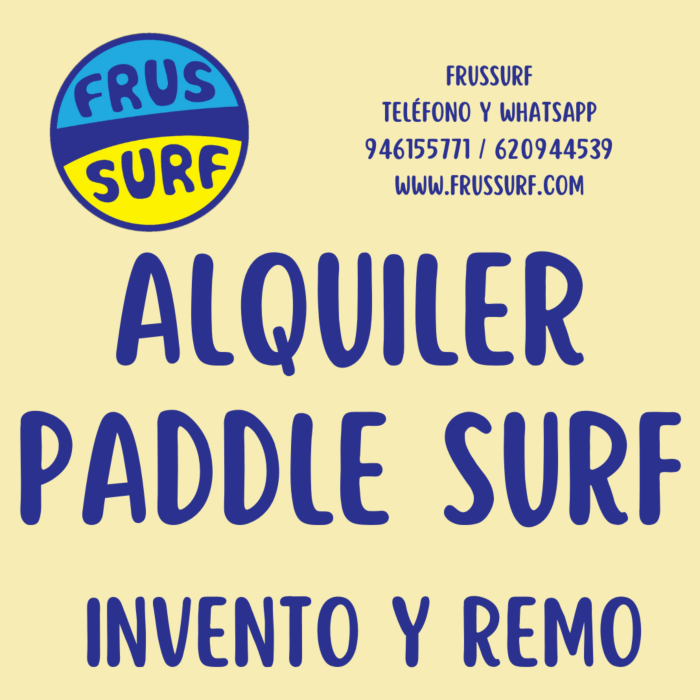 Alquiler de tablas de paddle surf
Remo e invento