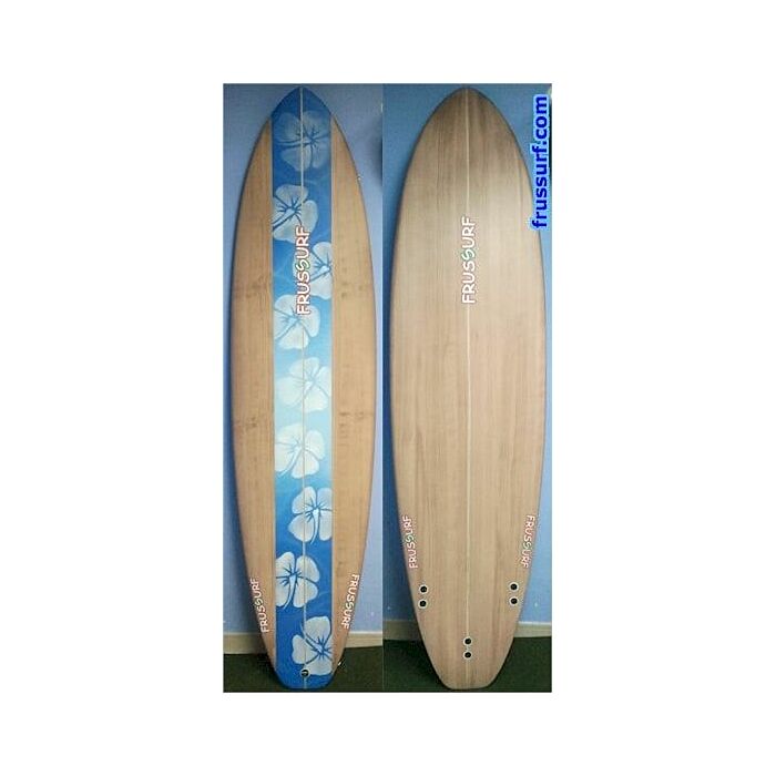 Tabla de surf Evolutiva FrusSurf 7' 0''x21 1/2''x2 3/4'' madera flores azul
