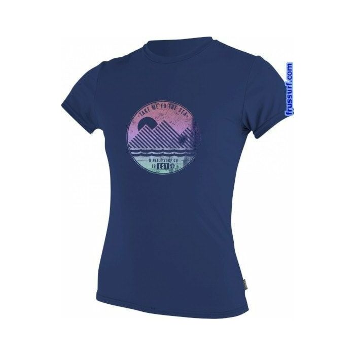 Licra O´Neill Wms Graphic SS Rash Tee navy