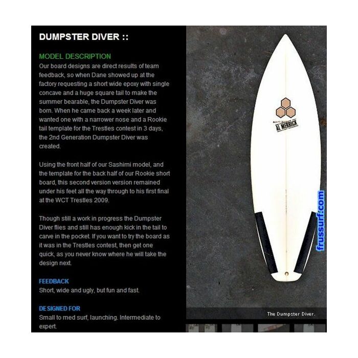 Tabla de surf shorboard Al Merrick Dumpster Diver