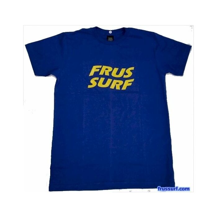 Camiseta FrusSurf azul logo amarillo