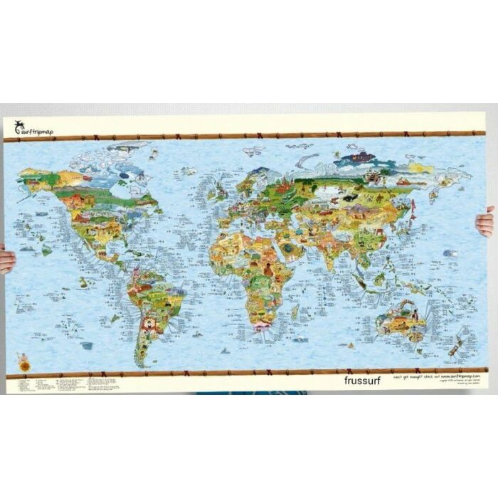 Mapa de 1000 spots del mundo